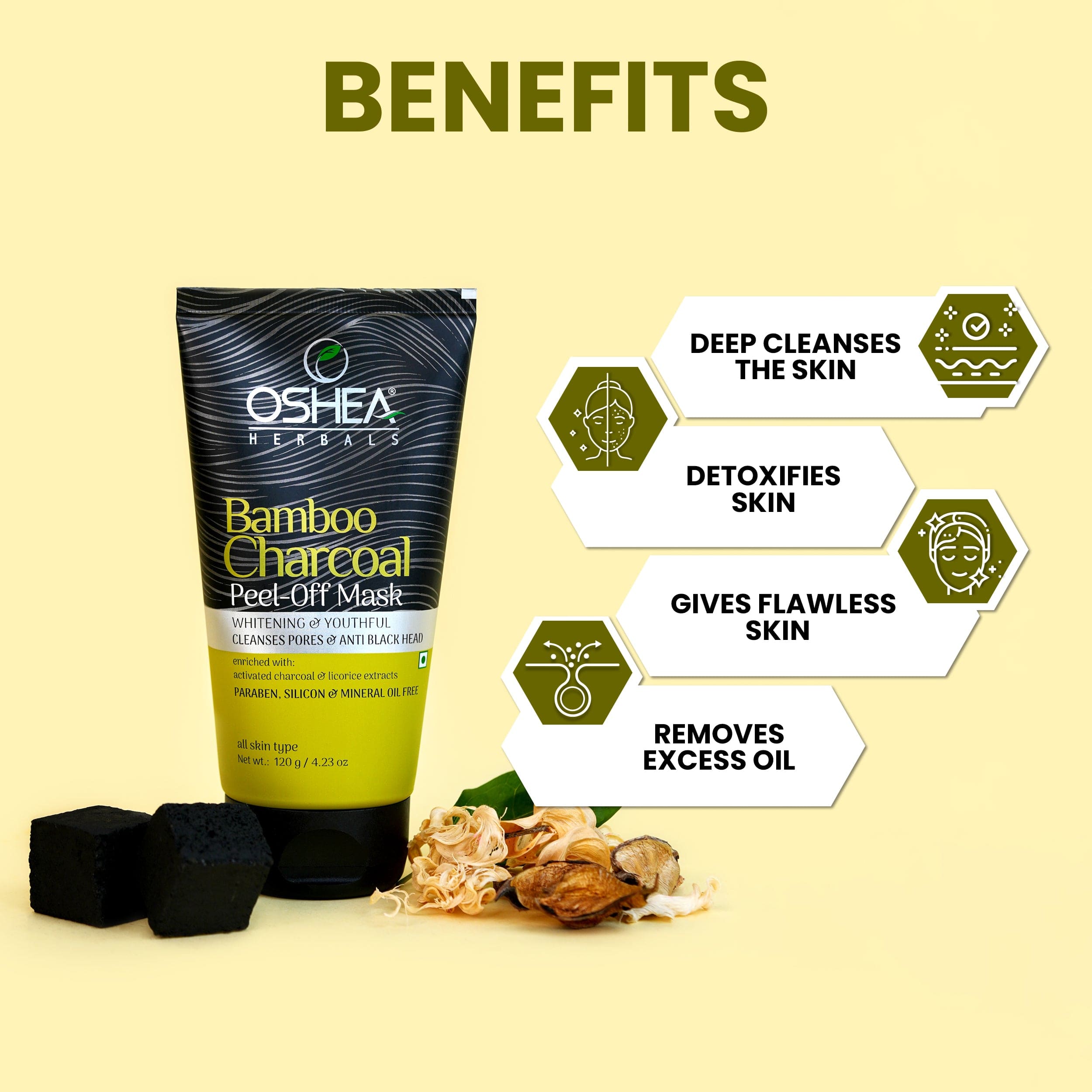 BenefitsBambooCharcoalPeelOffMaskOsheaHerbals