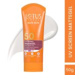 Lotus Herbals Safe Sun Uv Screen Matte Gel Sunscreen, Spf 50, Pa+++(50g)