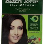 Black Rose Powder Hair Dye Kali Mehandi, 50g - Black