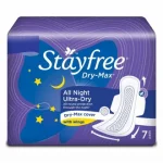 Stayfree Dry-Max All Night Ultra-Dry Pads With Wings XXL, 7 Pads